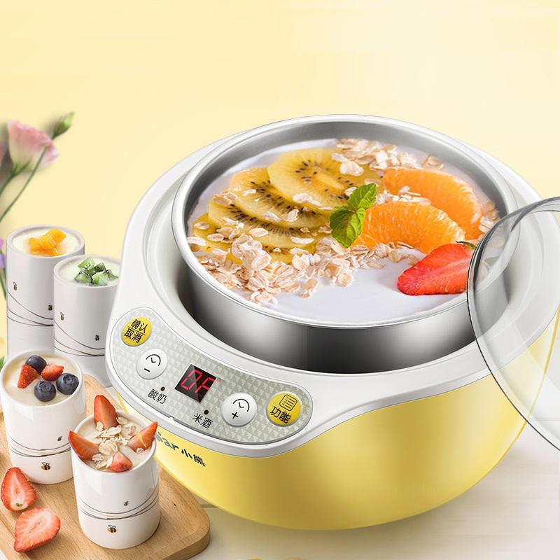 Huishoudelijke Yoghurt Machine Thuis Automatische Rijstwijn maker Rvs Liner Keramische 4 Cups 1L smart timing