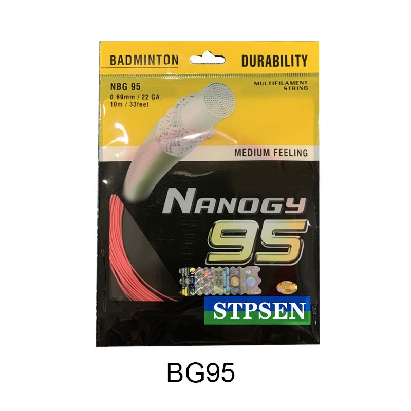 Vendita calda di Formazione di badminton Racchetta Linea di Corda ND65/95 Racchetta Linea Durevole di Alta Qualità Racchetta Da badminton Accessori colore Casuale: BG95