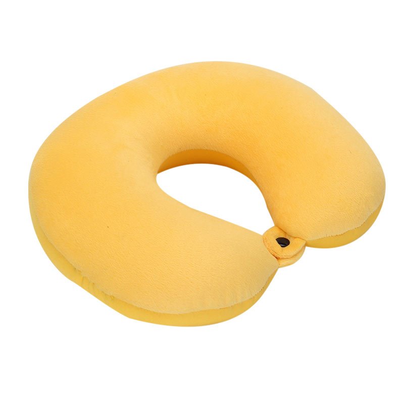 U Shaped Travel Pillow Particles Neck Car Plane Pillows Soft Cushion Home Outdoor Textile Pillow Home Textile Home Garden: YELLOW
