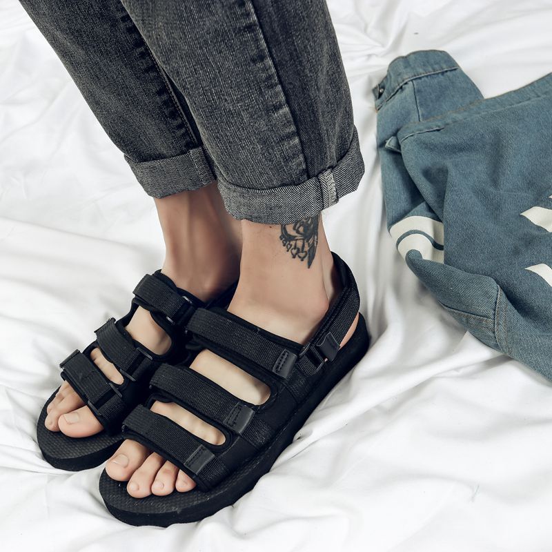 Zapatos de playa para hombre, sandalias para amantes de la , zapatillas de goma con suela gruesa, sandalias de playa romanas antideslizantes para tiempo libre