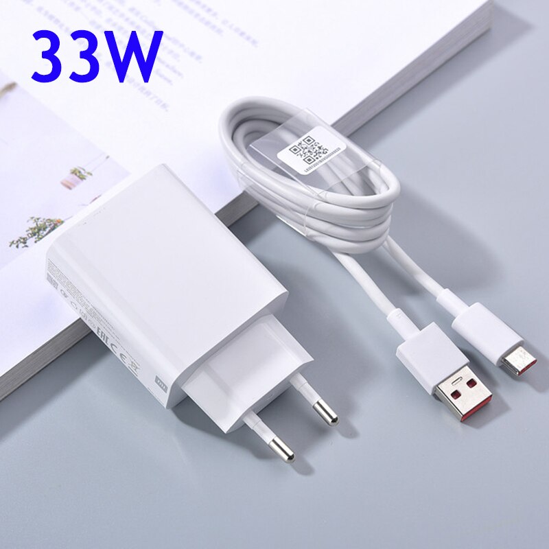 For Xiaomi Mi 33W EU Turbo Fast Charging Adapter 5A Quick Charger Type C Cable For MI 11 11T 10 10T Pro Poco X3 NFC F3 M3 X3 Pro