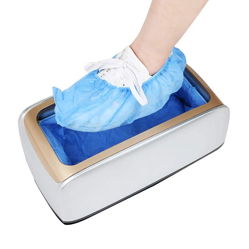 Automatic Disposable Shoe Cover Dispenser Portable Hand-Free Waterproof Overshoes Machine for Home, Office, Supermarket, Factory