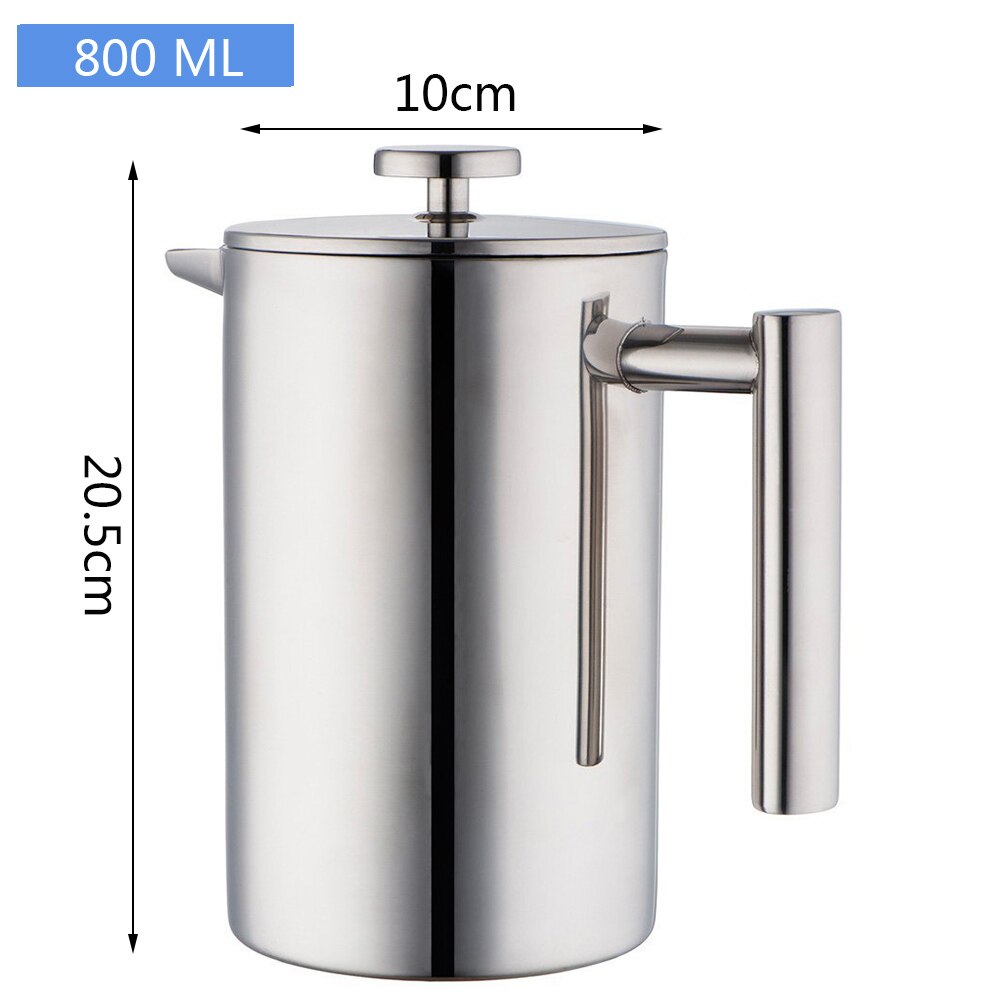 French Press Coffee Maker Perfect for Morning Coffee (34 oz), Heat Resistant , portable coffee maker: 800 ml