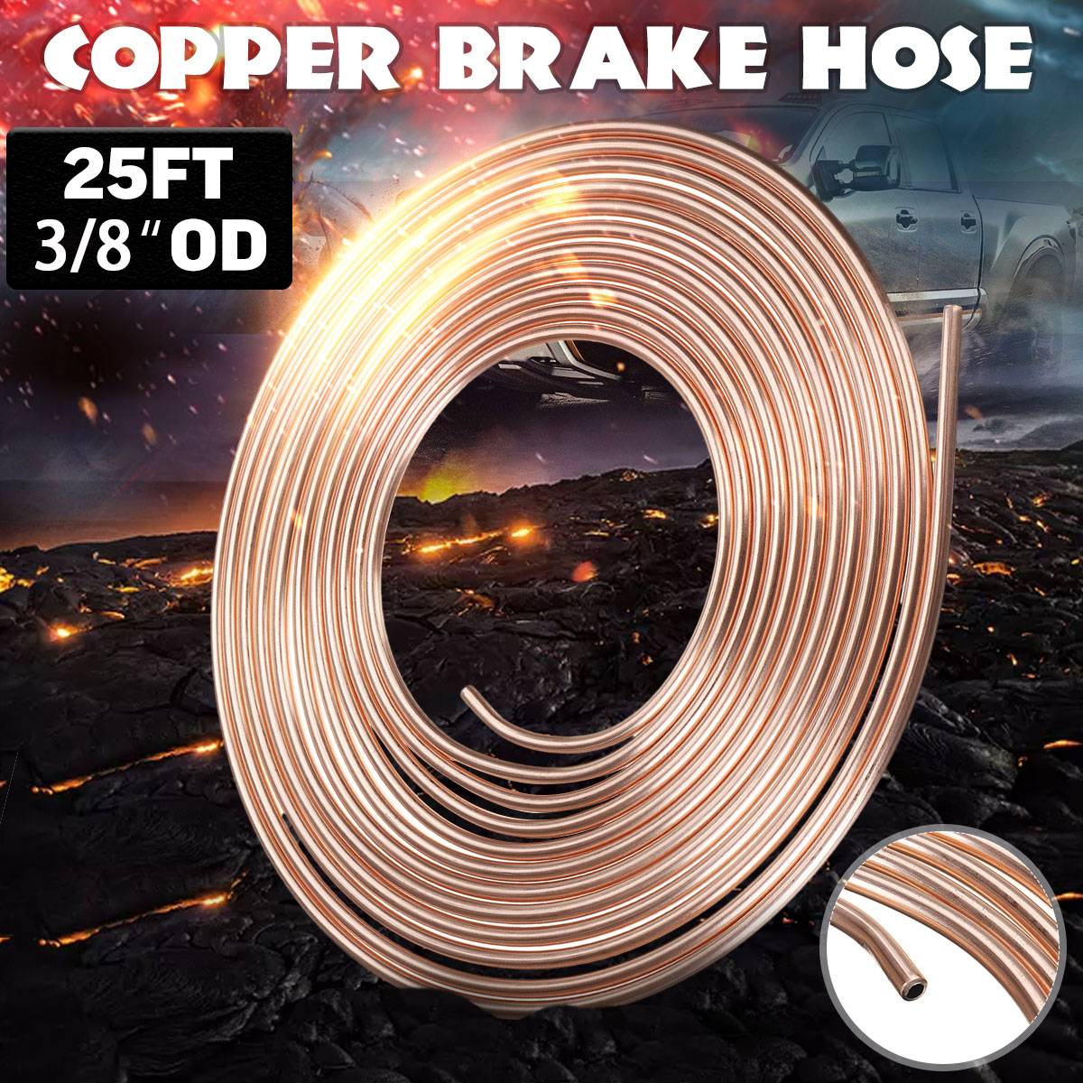 Pure Copper Water Cooling Tube Laptop Water Cooling Copper Hose 25Ft 7.62m Roll Tube Coil of 3/8'' 3/16'' OD Cooling Copper Hose