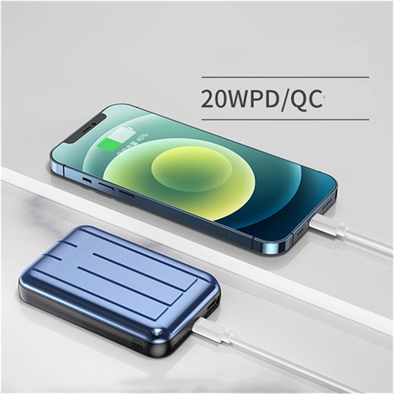 Ładowarka magnetyczna 15W moc Bank dla Magsafe iphone 12 12zawodowiec Max 12 mini ultra-cienka bezprzewodowa ładowarka skarb dodatkowa bateria