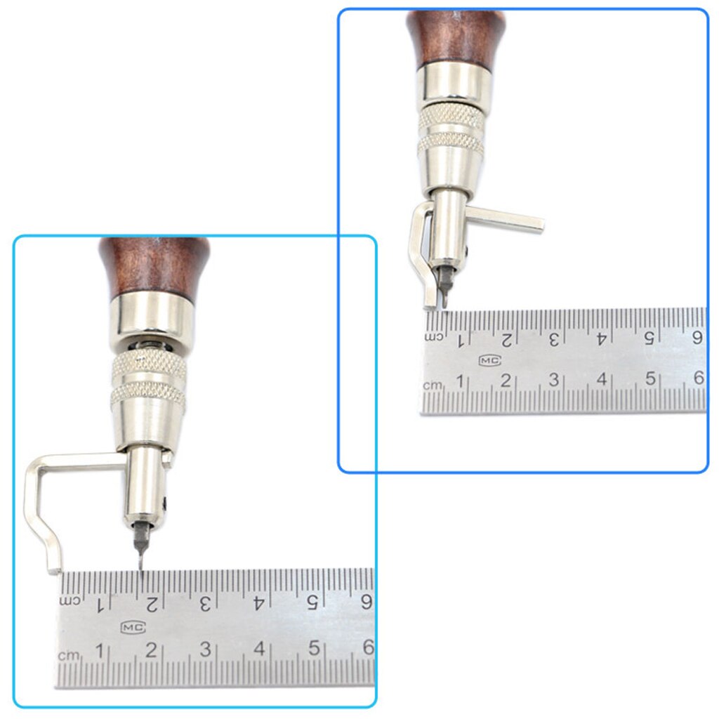 7 in1 Stitching Groover Creaser Beveller Leather Craft Edge Tool Adjustable