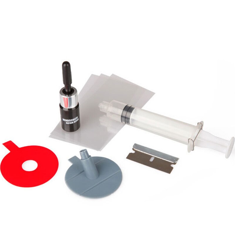 Car Window Glass Repair Resin Curing Glue Windshield Repair Kit DIY Window Repair Tools Glass Scratch Crack Restore Car Styling: black set