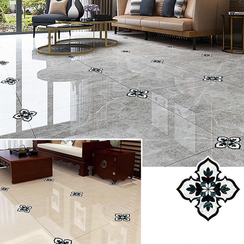 21 pçs/set auto adesivo pvc telha cerâmica adesivos à prova dwaterproof água arte diagonal piso adesivos casa cozinha sala de estar decoração