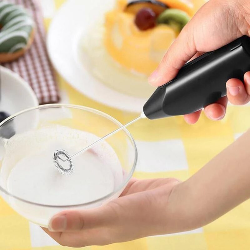 Electric Milk Foamer Chocolate Milk Jugs Frother Whisk Mixer Hand for Coffee Cappuccino Creamer Frothy Blend Whisker Egg Beater