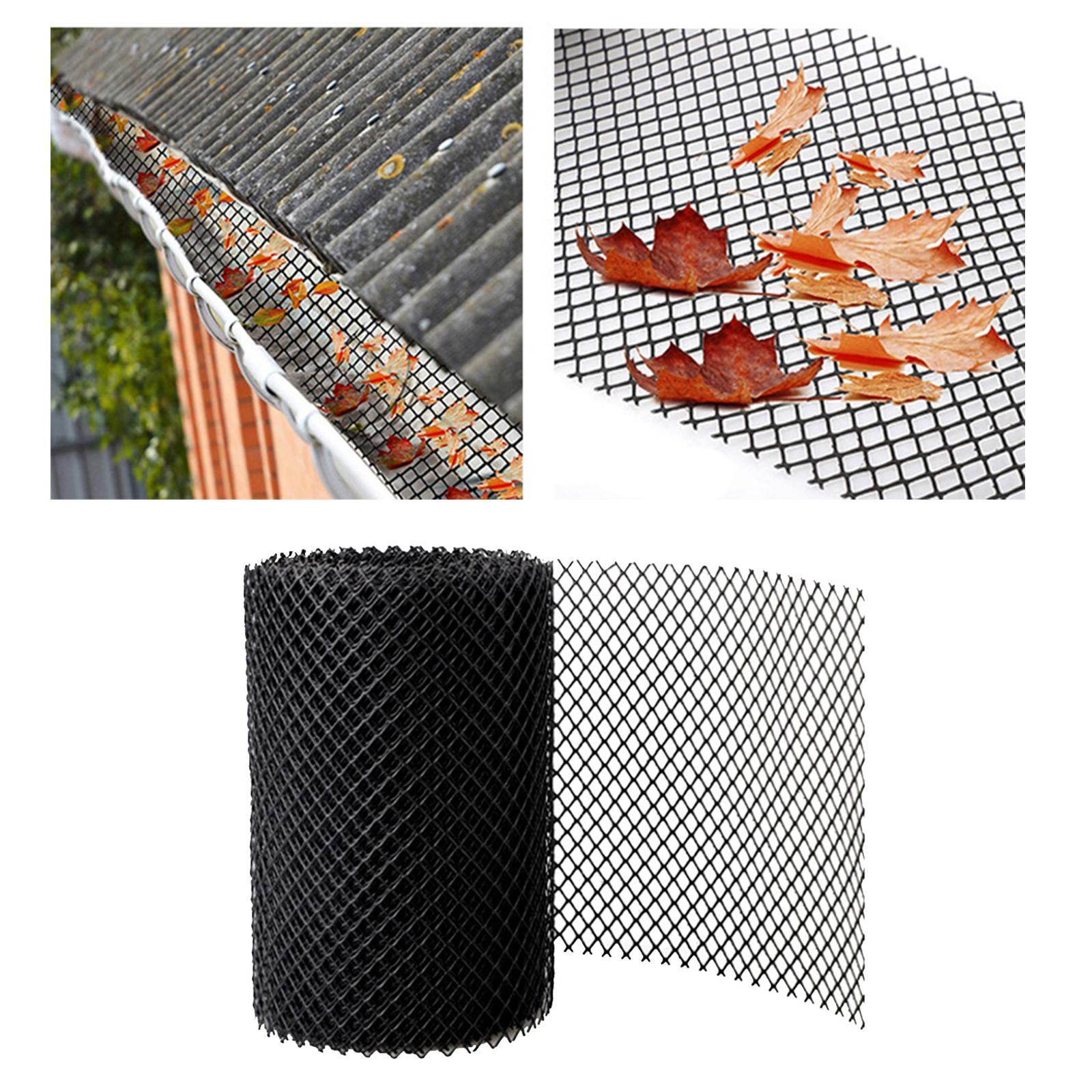 Gutter Guard Mesh Black Plastic Gutters Cover gutter leaf guard Easy Install Stop Gutter Drain Downspout Clogging from Debris