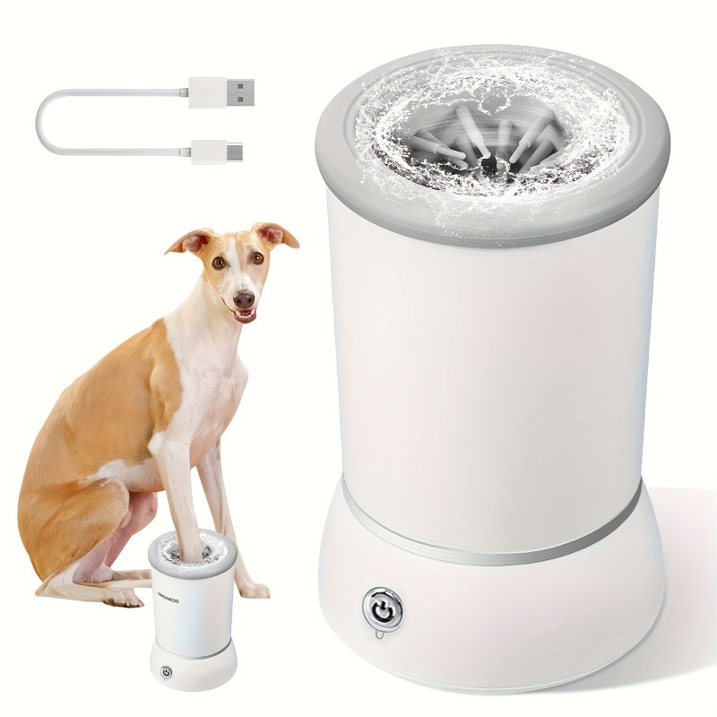 LAMGOOL-lavadora de pies para mascotas, limpiador eléctrico de patas para mascotas, taza de limpieza automática de pies para mascotas, limpiador portátil rápido de poco ruido para patas de perros y gatos