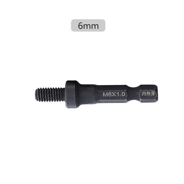 1Pcs Zelftappende M6 Socket Adapter 1/4 Inch Hex Shank Power Boor Gereedschap 6-10Mm Geschikt voor Algemene Hand Elektrische Boormachines: 6mm