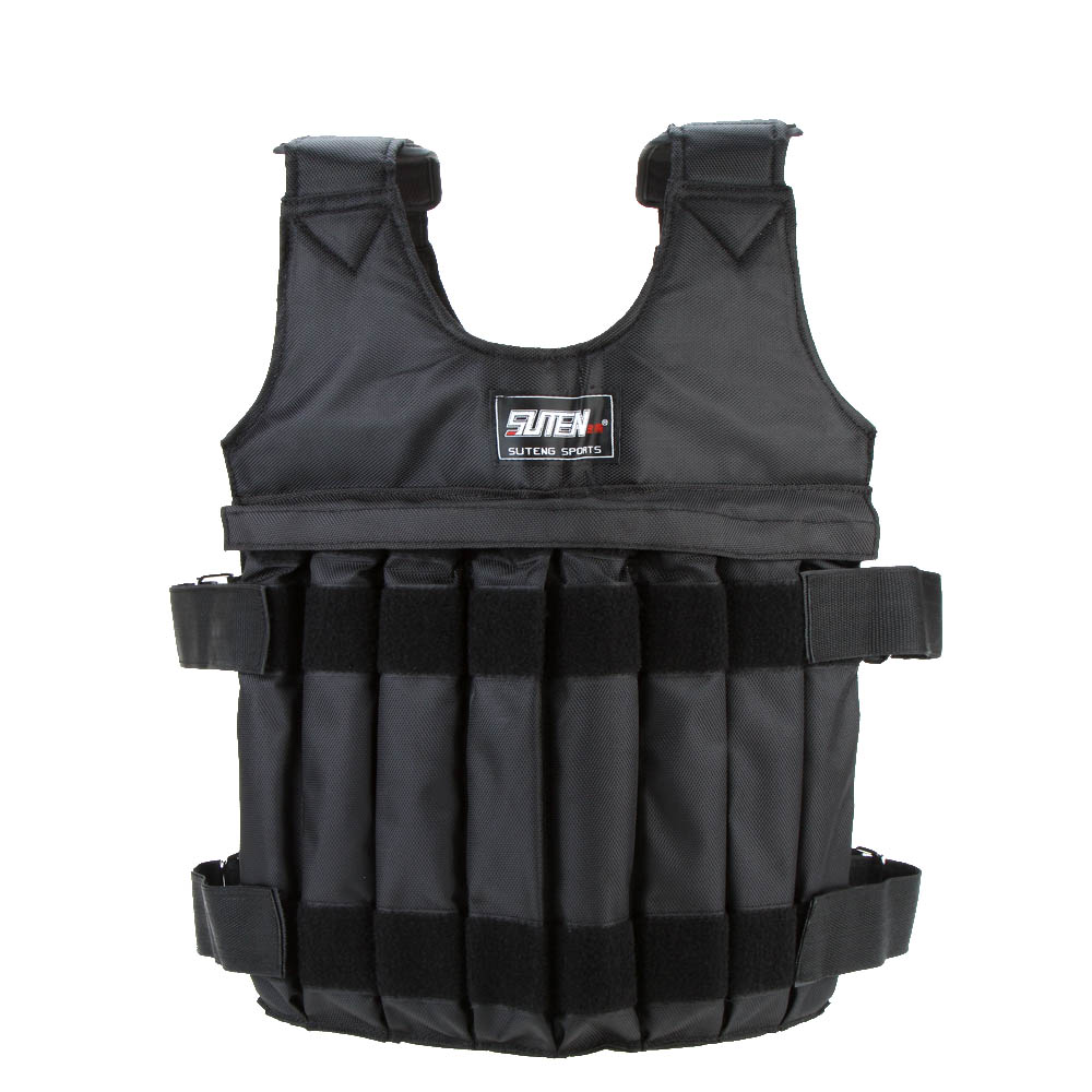 20 kg/50 kg Verstelbare Gewogen Vest Laden Gewichten Vest voor Boksen Training Workout Fitness Apparatuur Zand Kleding