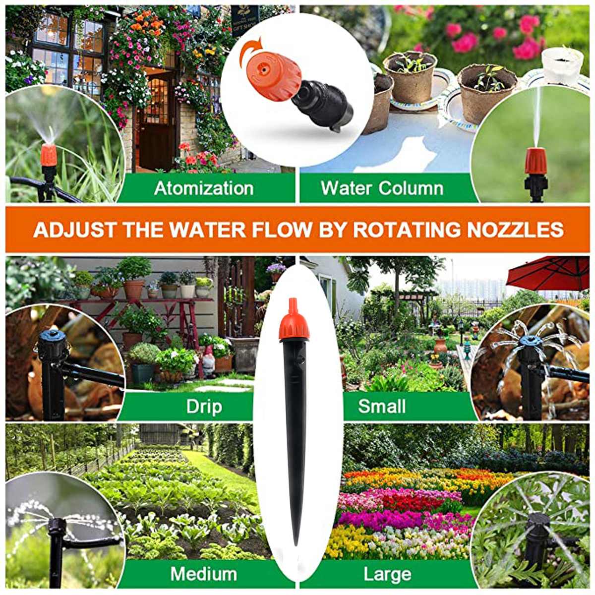 5/15/25m Automatic Watering Timer Irrigation System Greenhouse Plant Kit for Flowers Plants Bonsai Intelligent Care Watering Kit