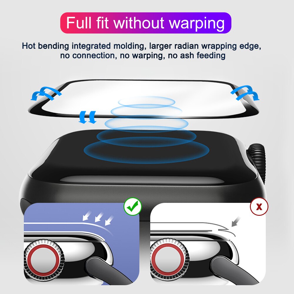 3D Volle Abdeckung Screen Protector Für Apple Uhr 5 4 3 40MM 44MM Nicht Gehärtetem Weichen Glas Film für iwatch 5 Smart Uhr zubehör