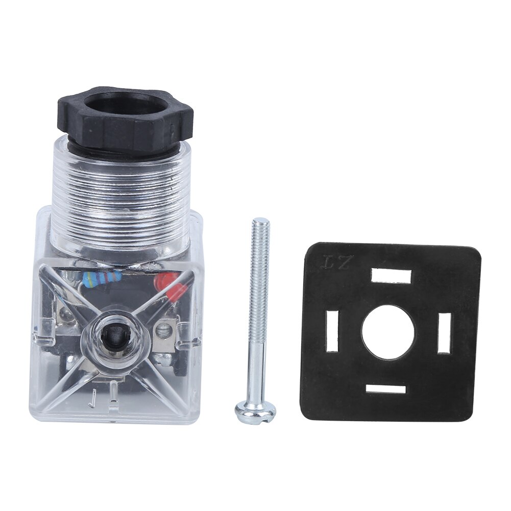 Tapón de bobina de solenoide, válvula hidráulica, voltaje transparente, Universal, DC24, 5 uds.