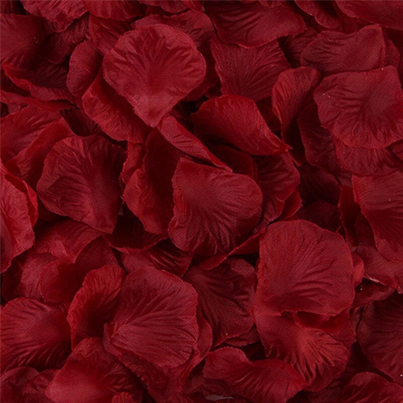 500 Stks/partij 5*5 Cm Zijden Rozenblaadjes Voor Bruiloft Decoratie Romantische Kunstmatige Rose Bloem 20 Kleuren Bruiloft Accessoires #298244: Dark Red
