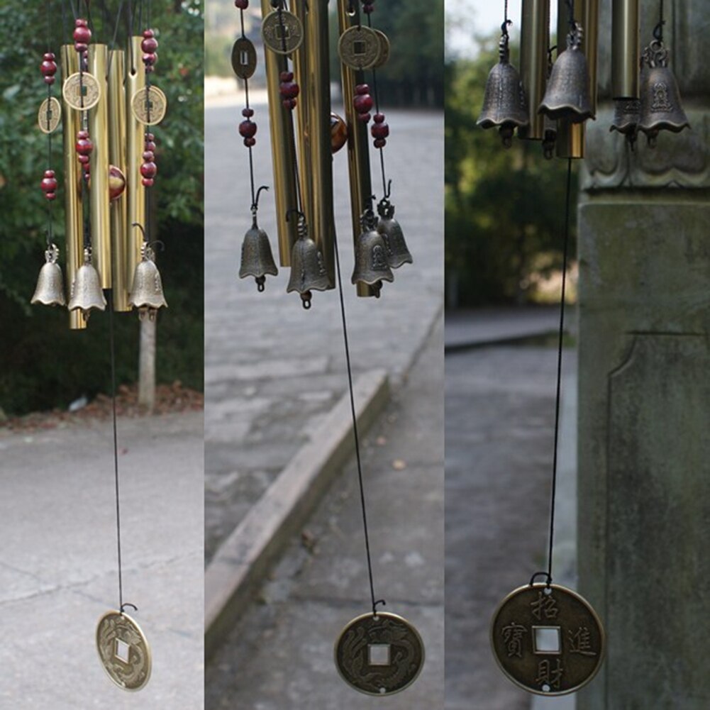 Antieke Windgong Aluminium Koperen Tuin Yard Buizen Bells Retro Wind Chime Kapel Klokken Outdoor Thuis Slaapkamer Opknoping Decor