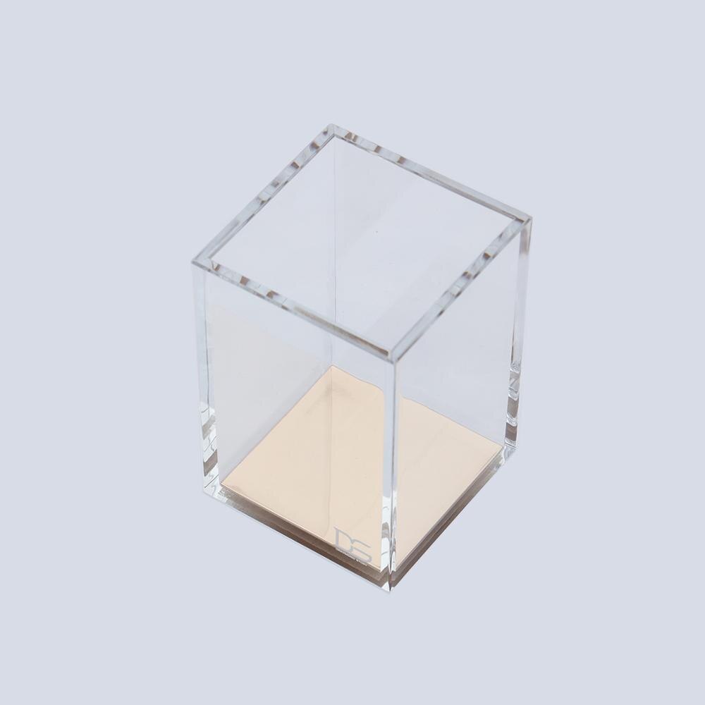 yellow gold /rose gold Acrylic Pencil and Pen Holder, Desktop Stationery Organizer Modern: yellow gold