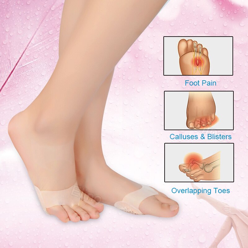 Plantillas de silicona para zapatos de tacón alto de mujer puntera Invisible antideslizante, almohadilla de inserción para los dedos, Plantilla de Gel para aliviar el dolor,