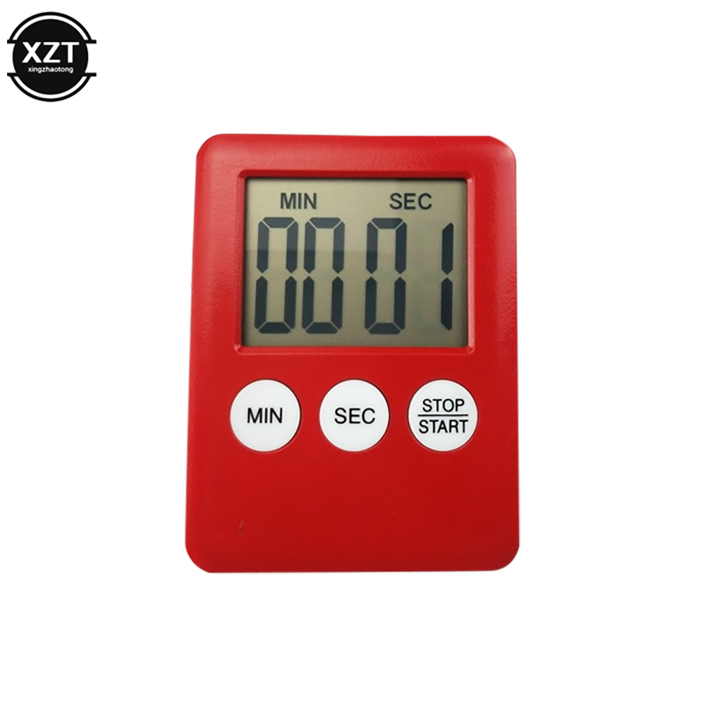 Magnetische kookwekker Digitaal koken Bakken LCD-scherm Count Down Up Luid alarm Countdown Alarm Magneet Klok Keukenbenodigdheden: Rood