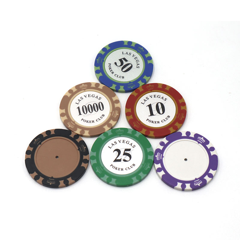 1pc moniväristä 14g kasinon baccarat kruunu monte carlo clay pokerisirun sisämetalli ja koristetarra