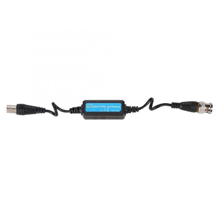 HD-TVI/CVI/AHD/CVBS Ground Loop Isolator Video Balun Coaxial BNC Male to Female for Camera Ground Loop Isolator