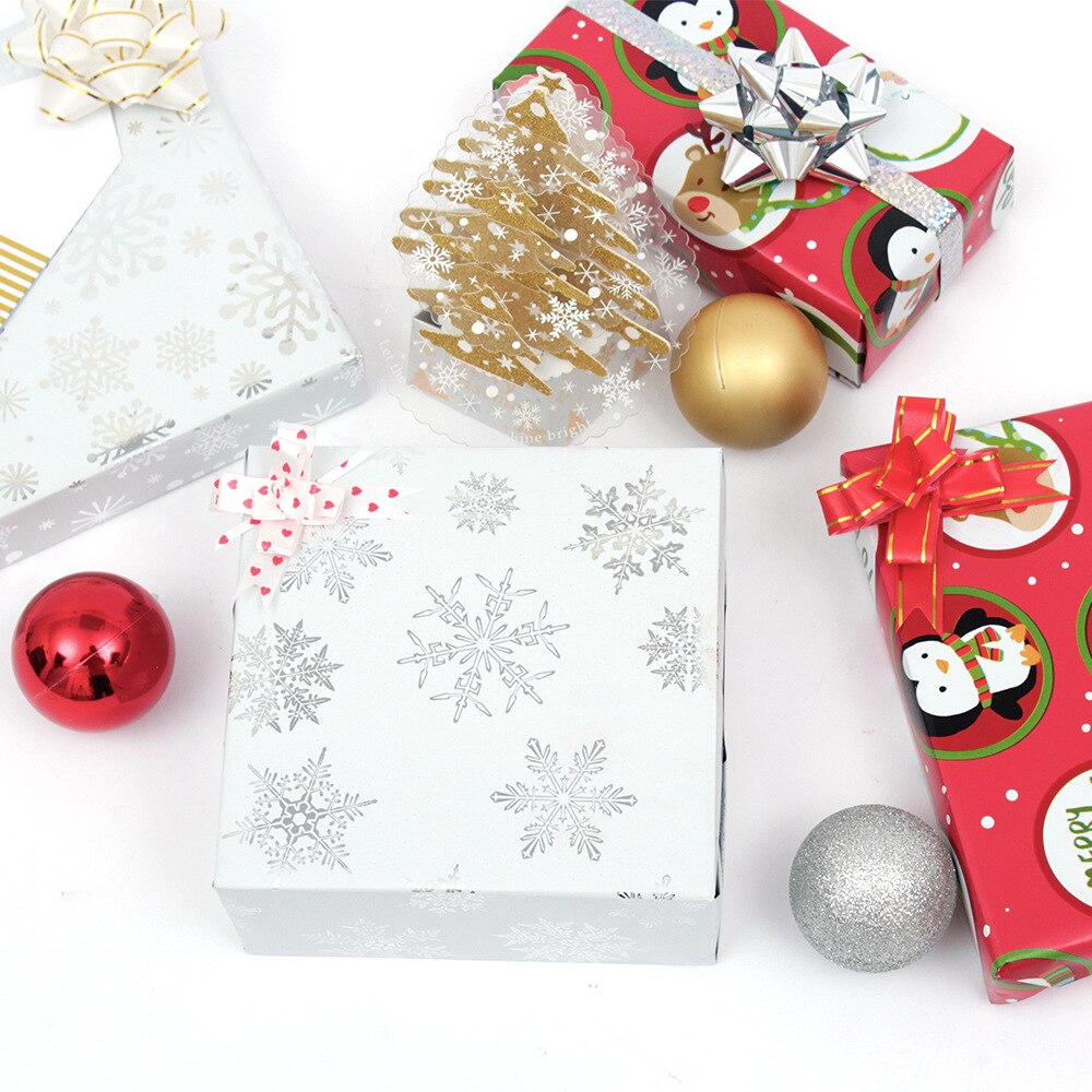 5pcs Waterproof Christmas Wrapping Papers Snow Snowman Aluminum foil Print Craft Papers christmas decorations for home