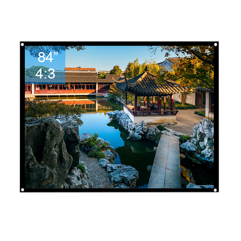 84inch 4:3 Matte White Projector Screen Portable Home Cinema Movie Screen