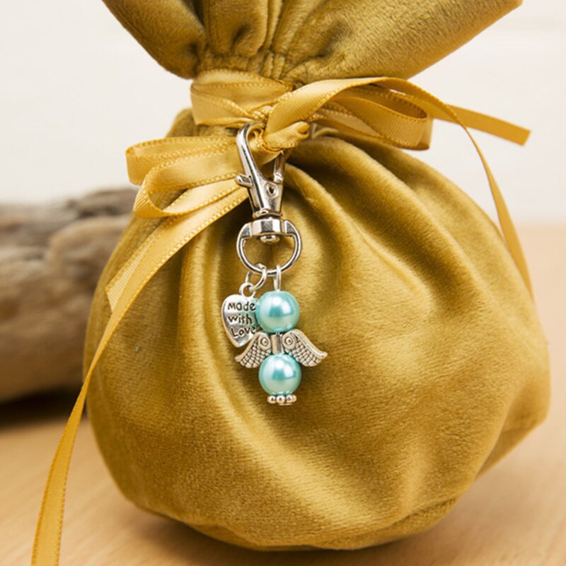 48 Baptism Sets Favor Souvenir Favors Guardian Wedding Angels + Organza Bags + Baptism Pendants