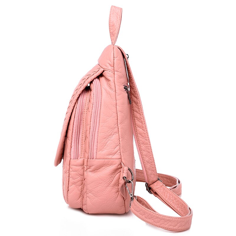 ¡Novedad de ! Mochilas de cuero bordadas para niñas, mochilas escolares Sac A Dos, Mochila de cuero con flores para mujeres, mochilas de para mujeres