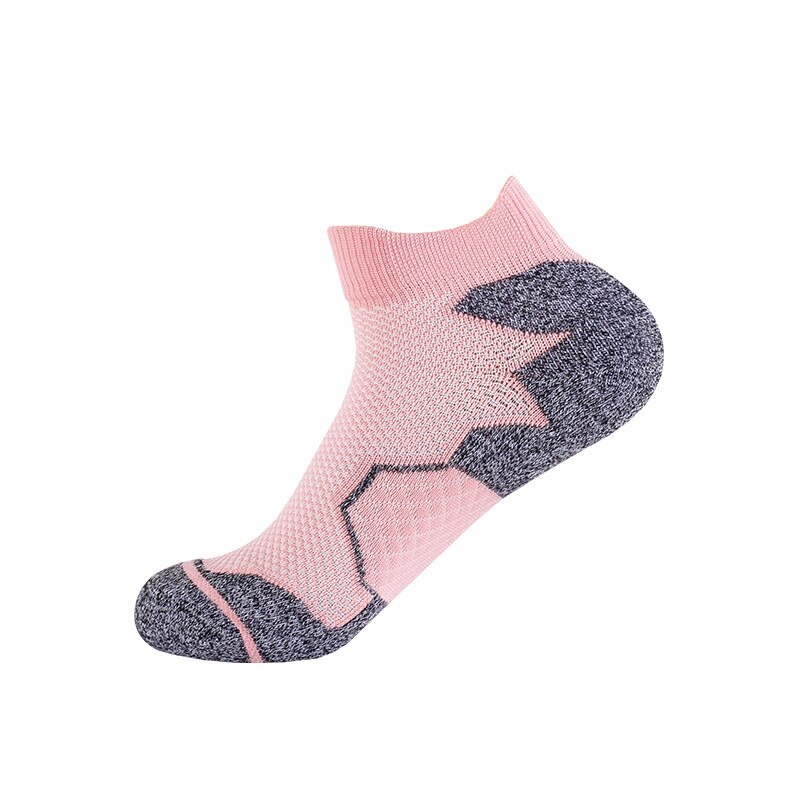 Frauen Basketball Sport Socken draussen Elite Sportlich Badminton Lauf Nicht-Unterhose Schweiß-saugfähigen Komfortable Atmungsaktive Socke: Rosa