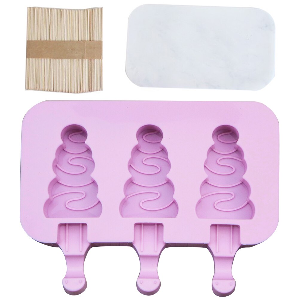 Christmas DIY Homemade Ice Cream Mold Silicone Cake Mold With 50 Sticks Silicone Ice Cream Mold Popsicle Mold: 02