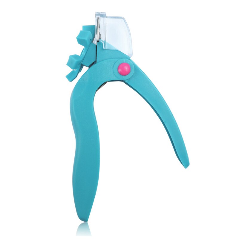 Triple Cut Acryl Tip Cutter Met Catcher &amp; Meten Wijzerplaat (6 Size Opties) professionele Acryl Nagelknipper-Nail Tip Cutter: Blue
