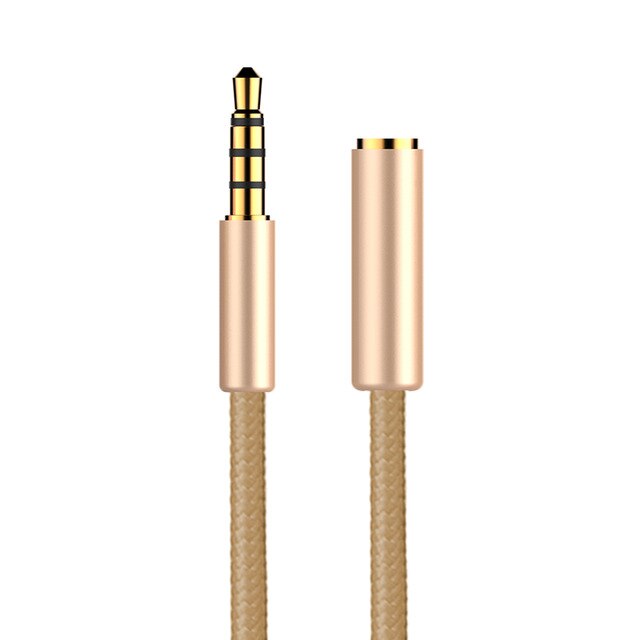JianHan Audio AUX Cable 3.5mm Jack Speaker Cable 4 Poles Nylon Braided Headphones AUX Extension Cable for Microphone Car MP3 MP4: Inne / 2 m