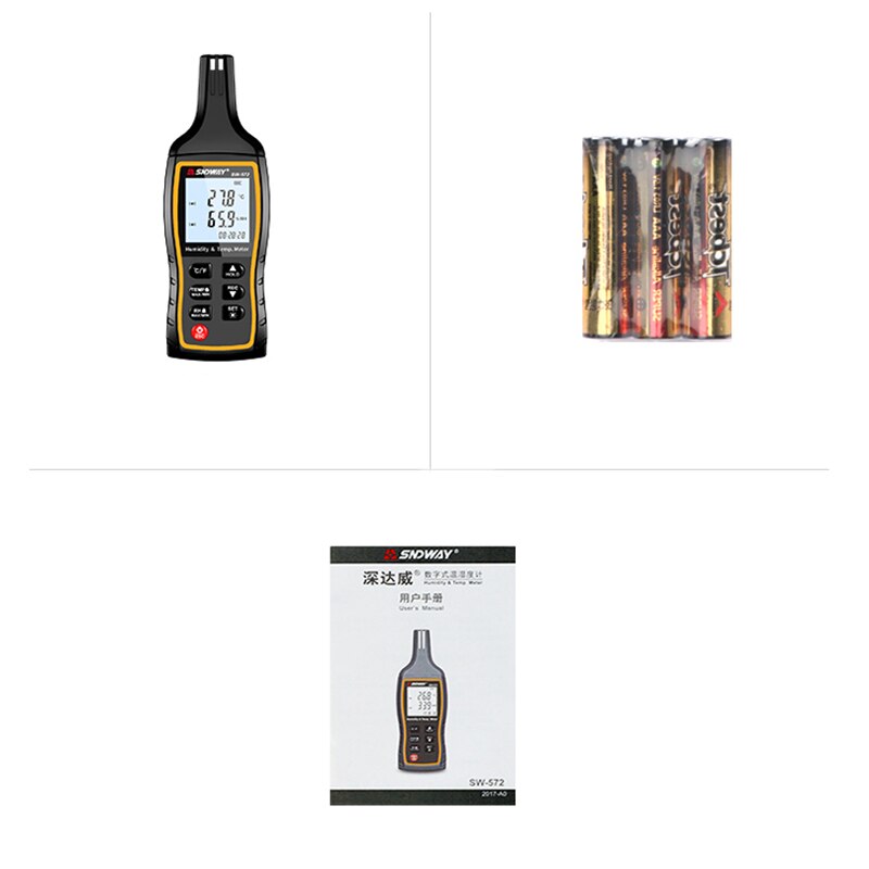 Hygrometer High-precision Indoor and Outdoor Electronic Temperature Industrial Handheld Digital Humidity Meter SW-572