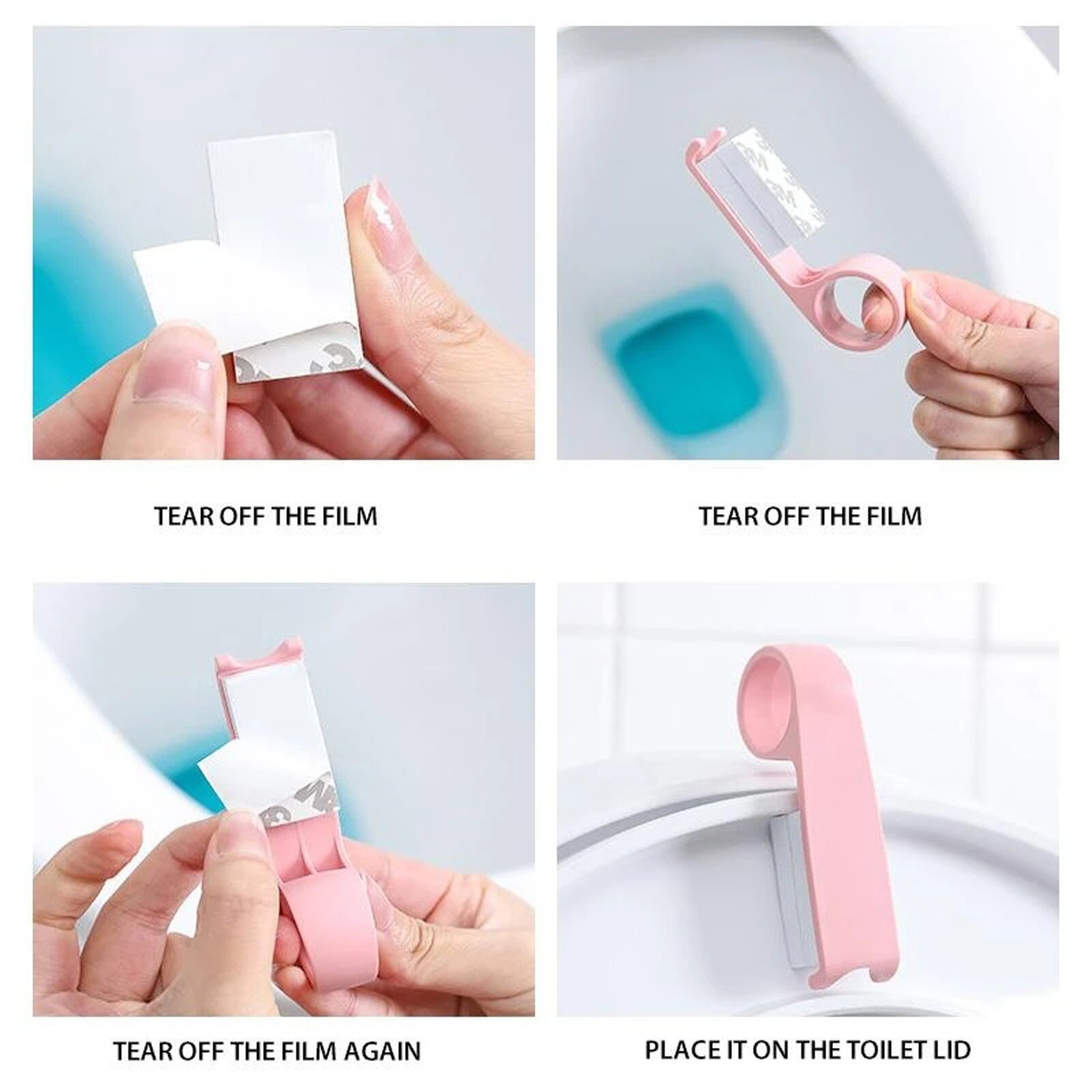 BommFu Toiletbril Handgreep - Siliconen Handvat Anti Vies Openen BommFu Toiletbril Handgreep - Siliconen Handvat Anti Vies Openen