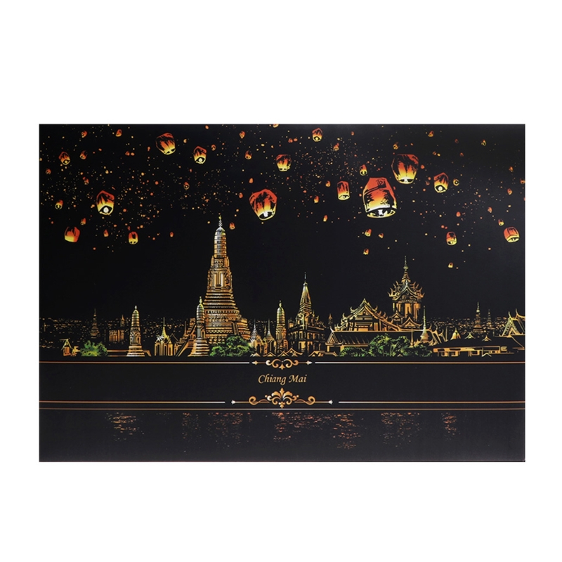 2 Sheets Scratch Pictures Paper 41x29cm Set Screen Postcard DIY: 8