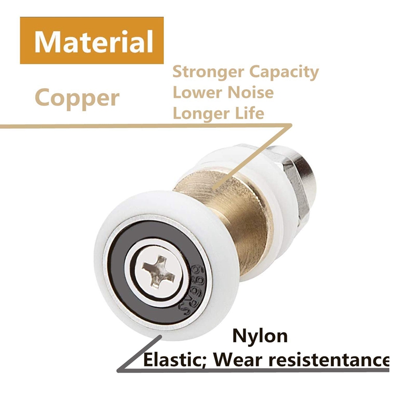 8 szt. Rolki drzwi prysznicowych robić szklanych drzwi przesuwnych koła pasowe bardzo ciche szklane drzwi prysznicowe