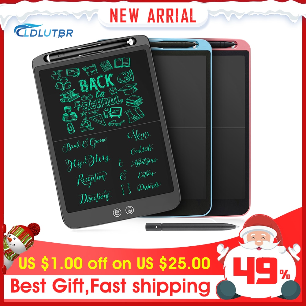 LDLUTBR 12 Inch Split Screen LCD Handwriting Tablet Digital Drawing Board Electronic Writing Doodle Scribbler Wrting tablets