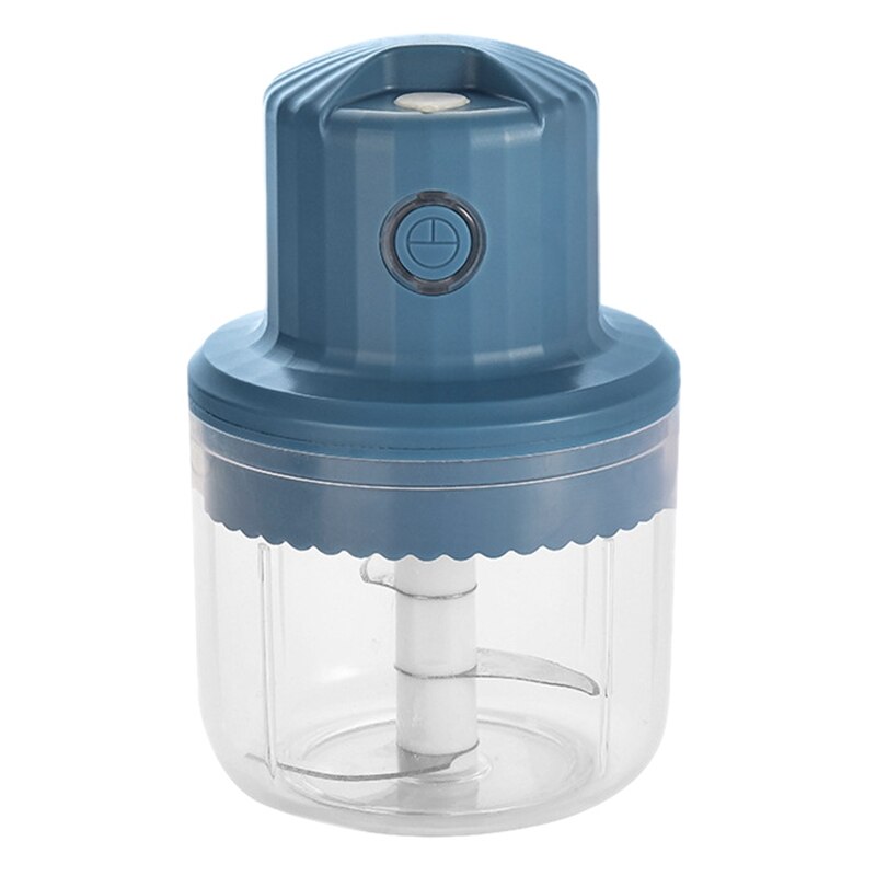 Elektryczny mini żywności czosnek siekacz USB przenośny kuchnia mięwięc procesor wodoodporny, Tcut owoce cebula warzyw, 250Ml: niebieski