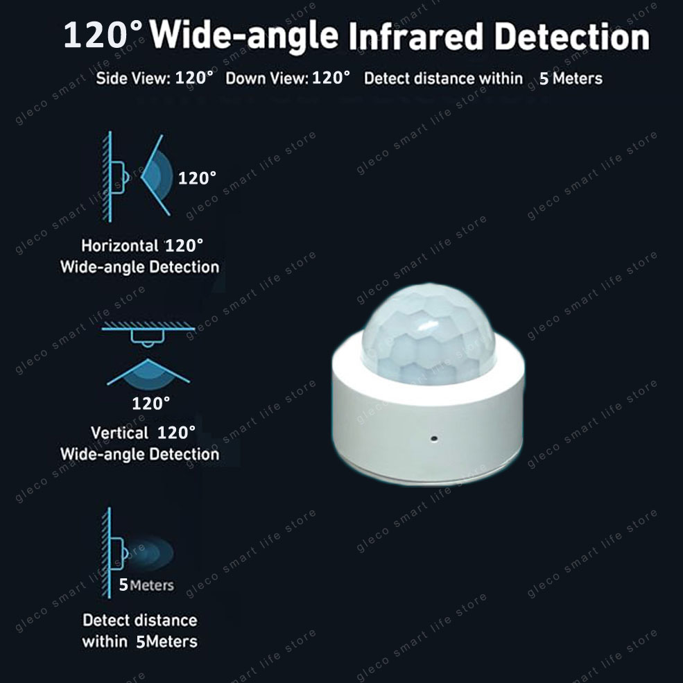 Zigbee Mini Pir Bewegingsdetector Infrarood Beveiliging Inbraakalarm Sensor Menselijk Lichaam Beweging Detectie Voor Alexa Google Home 2Mqtt