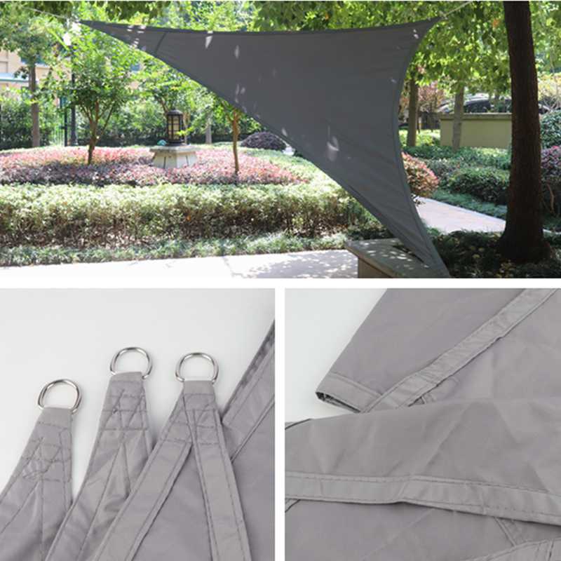 2*2*2m Dreieckige Polyester Regendicht Leinwand Sonnenschirm Netz Sonne Schutz Haus Hof Baldachin Sonne Sonnensegel markise Camping Schatten Tuch