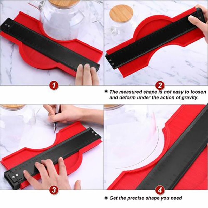 Shape Contour Duplicator Profile Gauge Tiling Laminate Tiles Edge Shaping 120mm Car Van Lorry Measuring Tool Accessories
