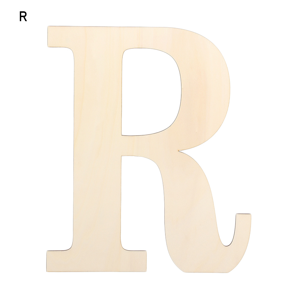Ornamentos de porta de parede semiacabados, decoração de casa em branco pintável 30cm letras de madeira alfabeto inacabado diy artesanato em madeira: Dourado