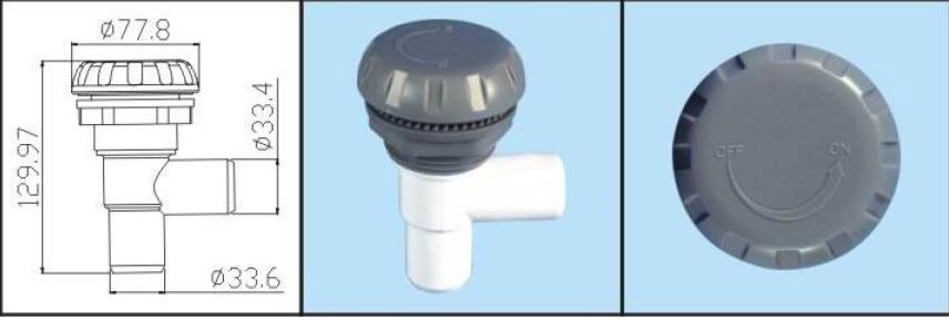 tub spa air regulator valve