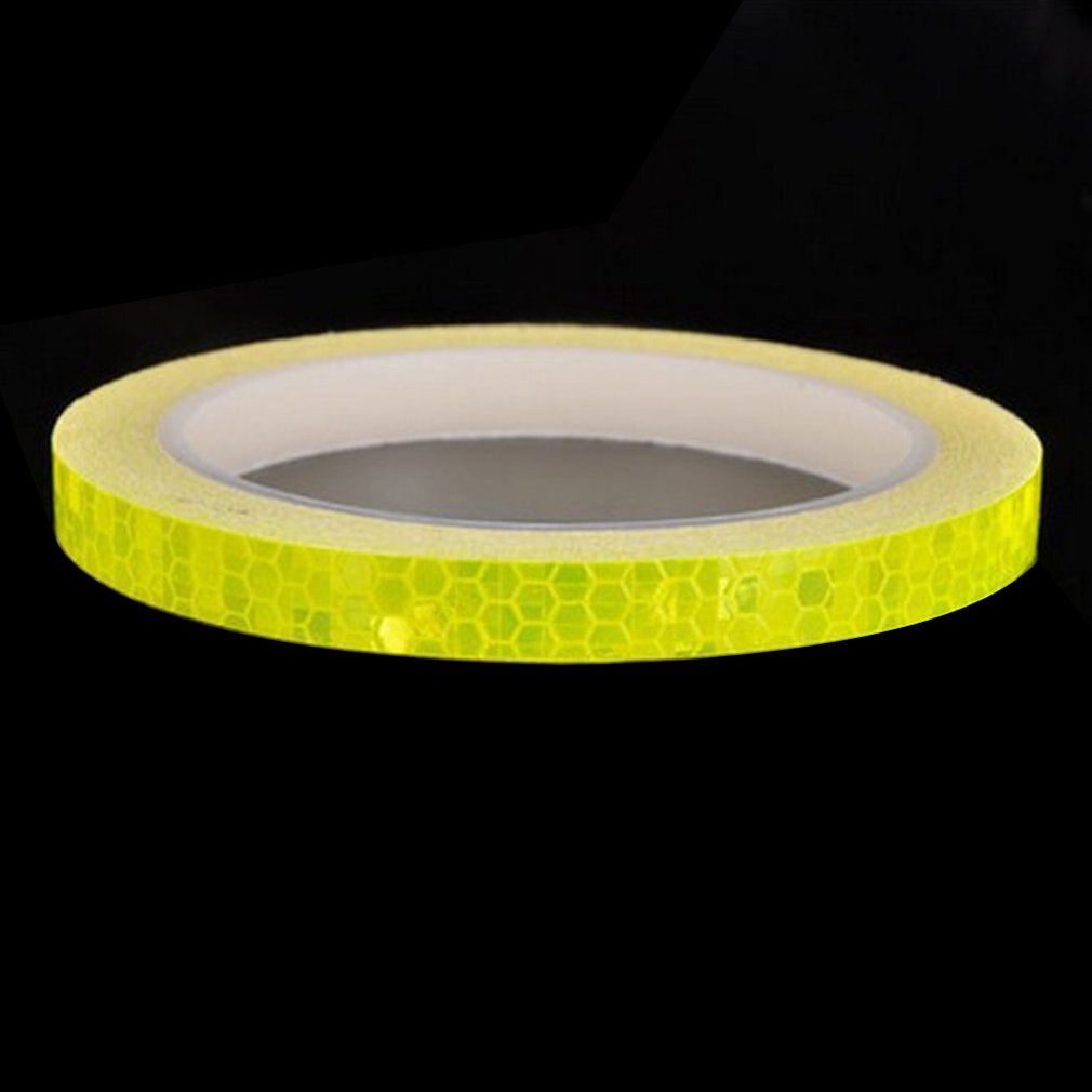 Reflective Tape Fluorescent MTB Bike Bicycle Cycling MTB Reflective Stickers Adhesive Tape Bike Stickers Bicycle Accessories: YELLOW