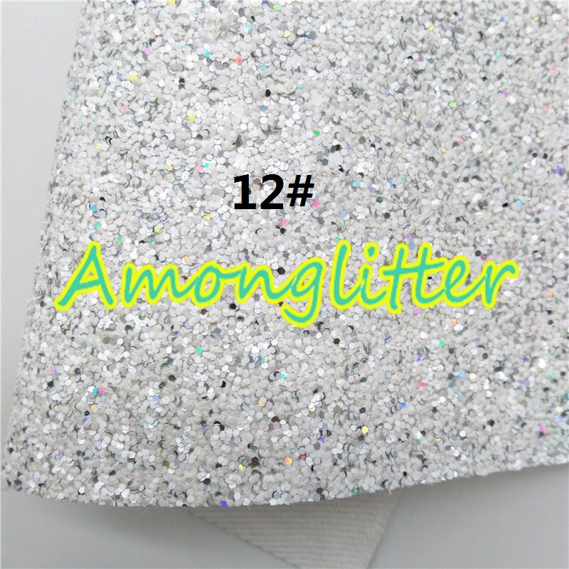 Amonglitter Blue Chunky Glitter Leather Glitter Fabric with Twill Backing, Glitter Sheet for DIY Bows Bags 21x29cm A4 size MB006: 12