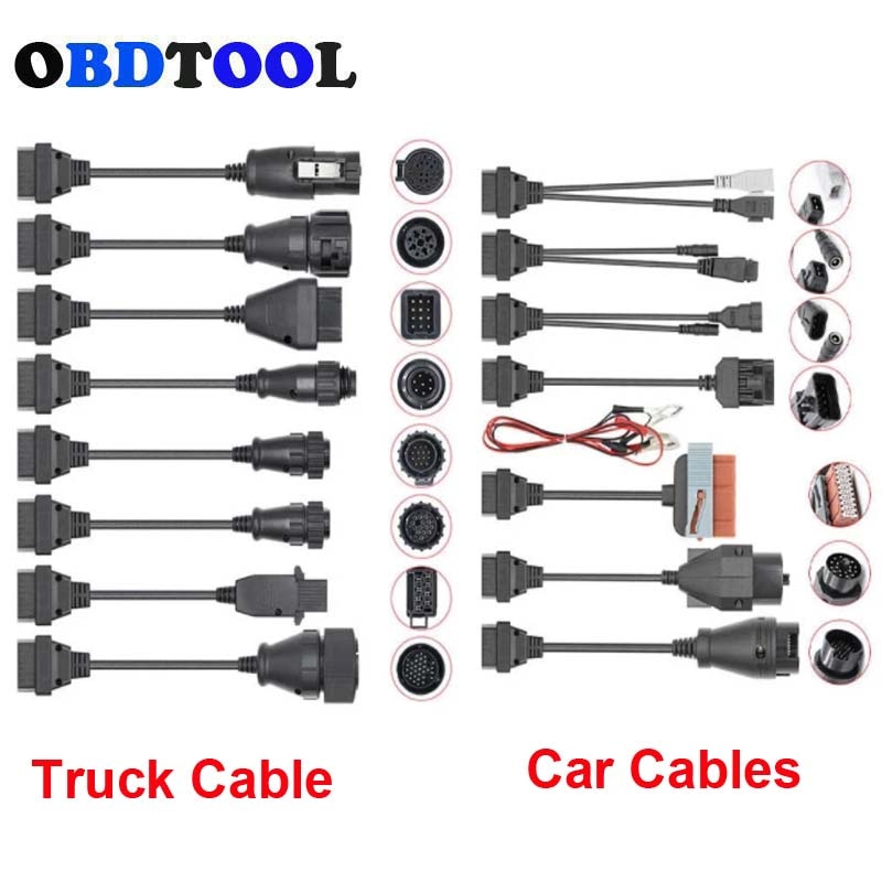 Vollen Satz 8 stücke Lkw Kabel 8 stücke Auto OBD2 Kabel diagnostizieren Adapter Stecker für Delphi Ds150e Lkw diagnostizieren-Werkzeug Auto Scanner