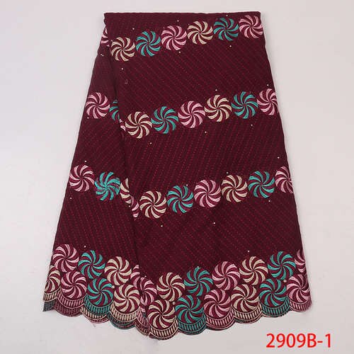 Swiss voile lace in switzerland swiss dry lace in switzerland,African cotton lace with rhinestones KS2909B-4: 2909B- 1